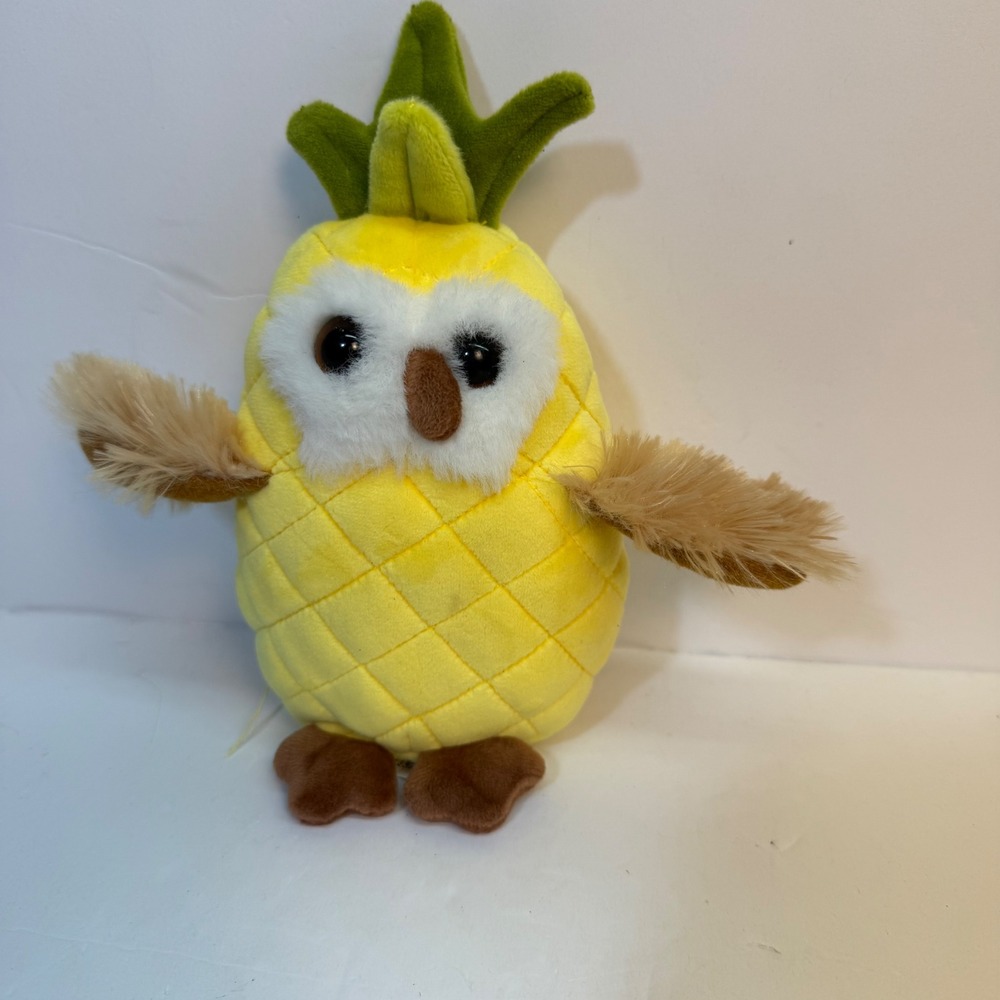 Douglas Cuddle Toys Pineapple Owl Plush Stuffed Animal Yellow 4731 7 Inch